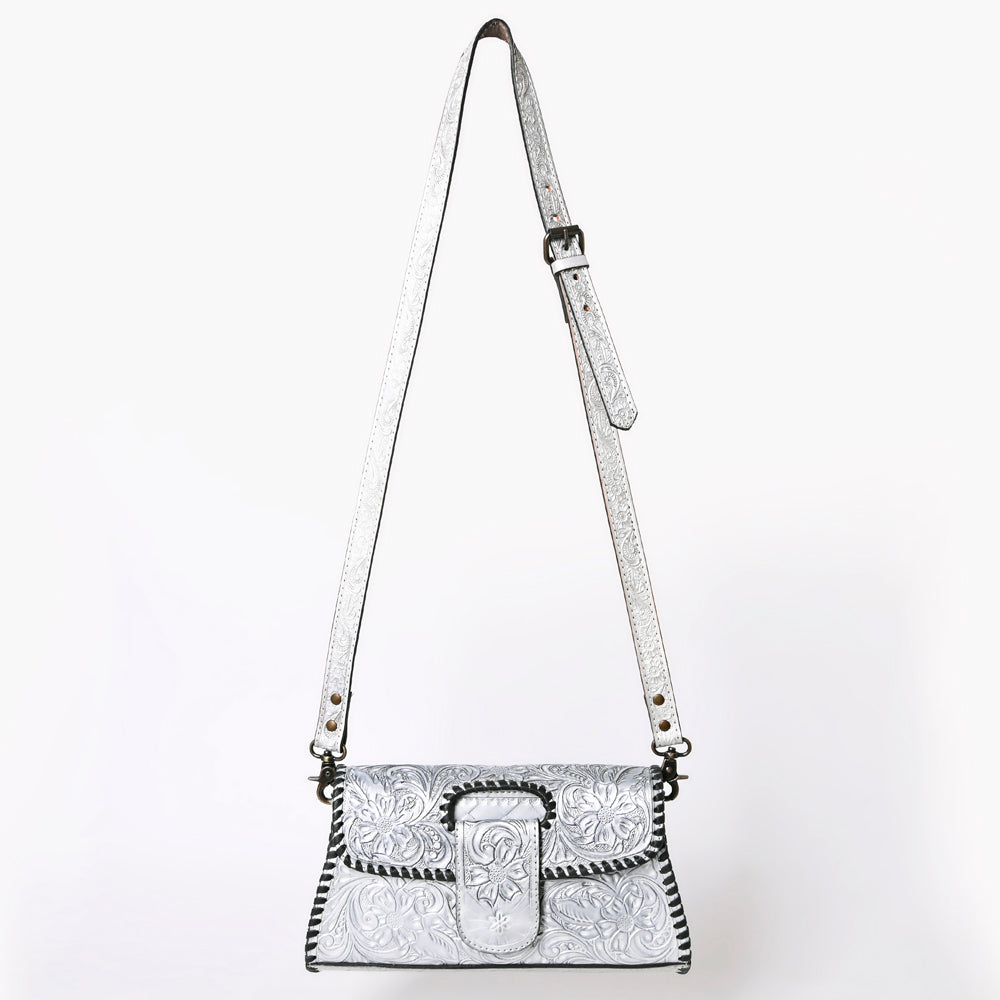 American Darling Hand Tooled Floral Leather Wallet Bag Clutch & Crossbody Handbag