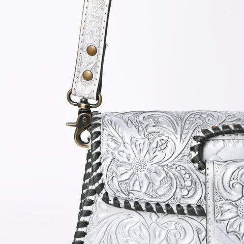 American Darling Hand Tooled Floral Leather Wallet Bag Clutch & Crossbody Handbag