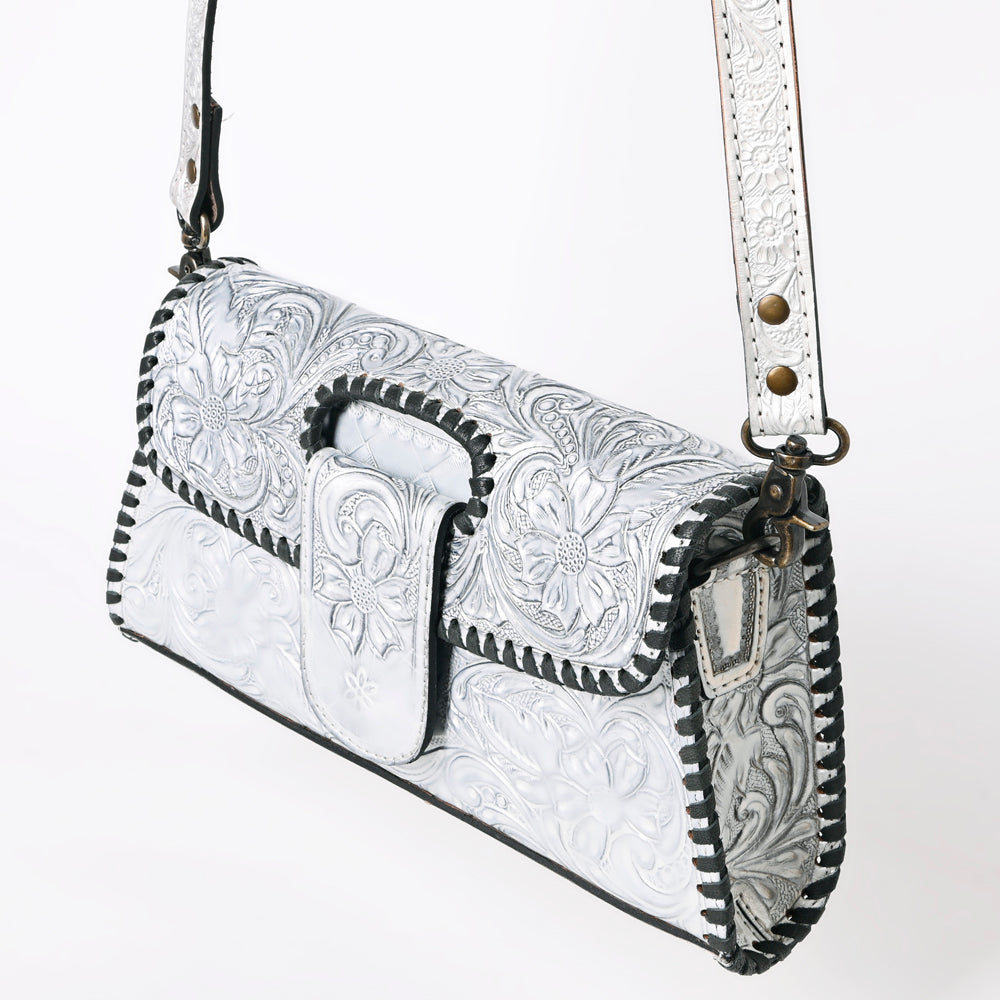 American Darling Hand Tooled Floral Leather Wallet Bag Clutch & Crossbody Handbag