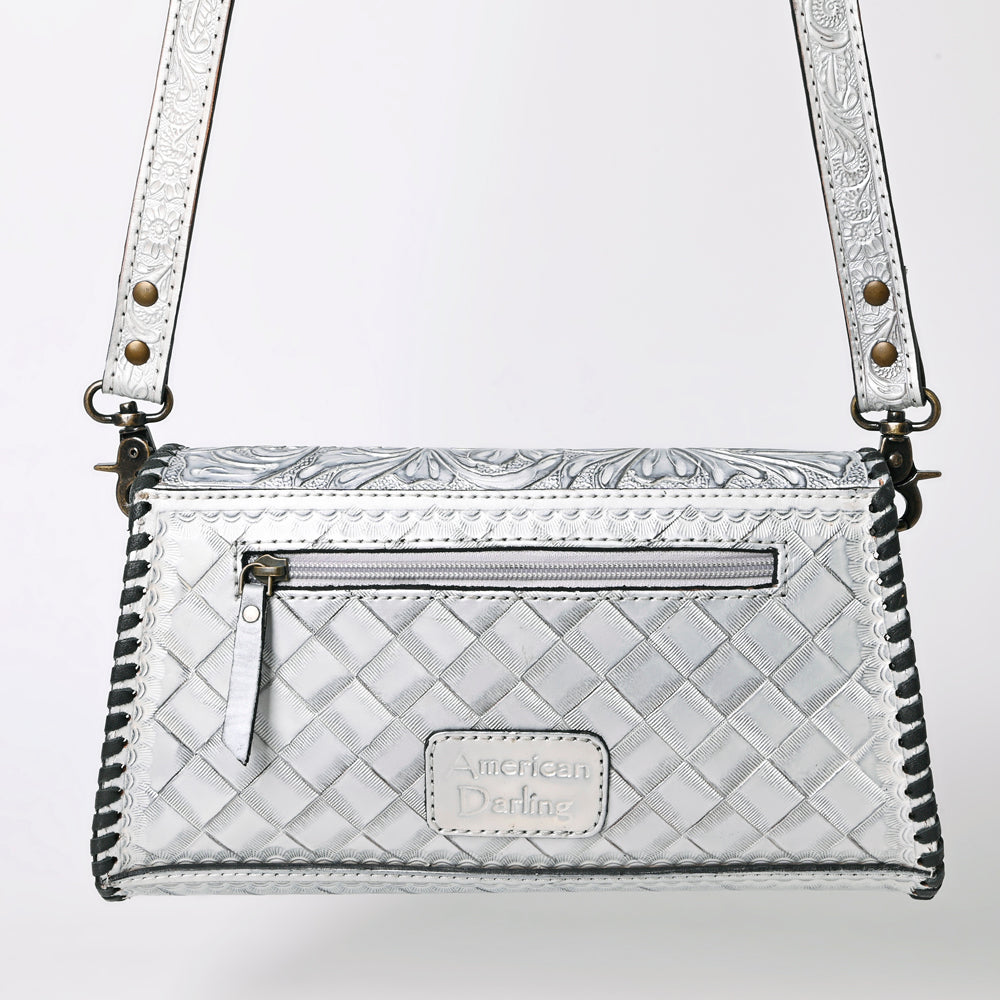 American Darling Hand Tooled Floral Leather Wallet Bag Clutch & Crossbody Handbag