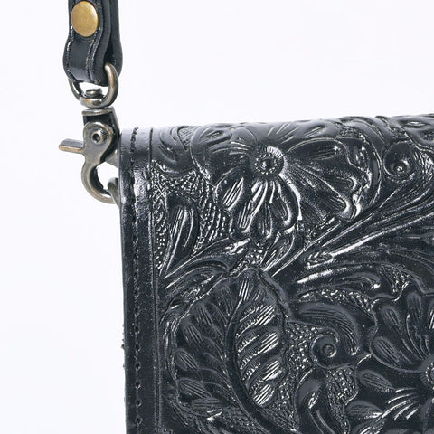 ADBG1135 American Darling Hand Tooled Floral Leather Cell Phone Bag Western Crossbody