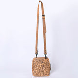 ADBG1136 Hand-Tooled Genuine Leather Vertical Crossbody Bag - American Darling