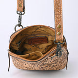 ADBG1136 Hand-Tooled Genuine Leather Vertical Crossbody Bag - American Darling
