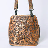 ADBG1136 Hand-Tooled Genuine Leather Vertical Crossbody Bag - American Darling