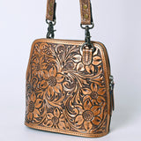 ADBG1136 Hand-Tooled Genuine Leather Vertical Crossbody Bag - American Darling