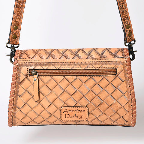 American Darling Hand Tooled Floral Leather Clutch & Crossbody Purse