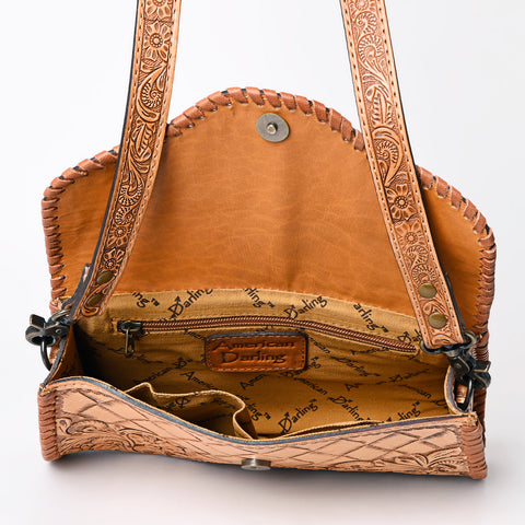 American Darling Hand Tooled Floral Leather Clutch & Crossbody Purse