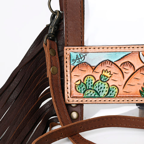 American Darling Hand Painted Clear Bag -Western Fringe Crossbody