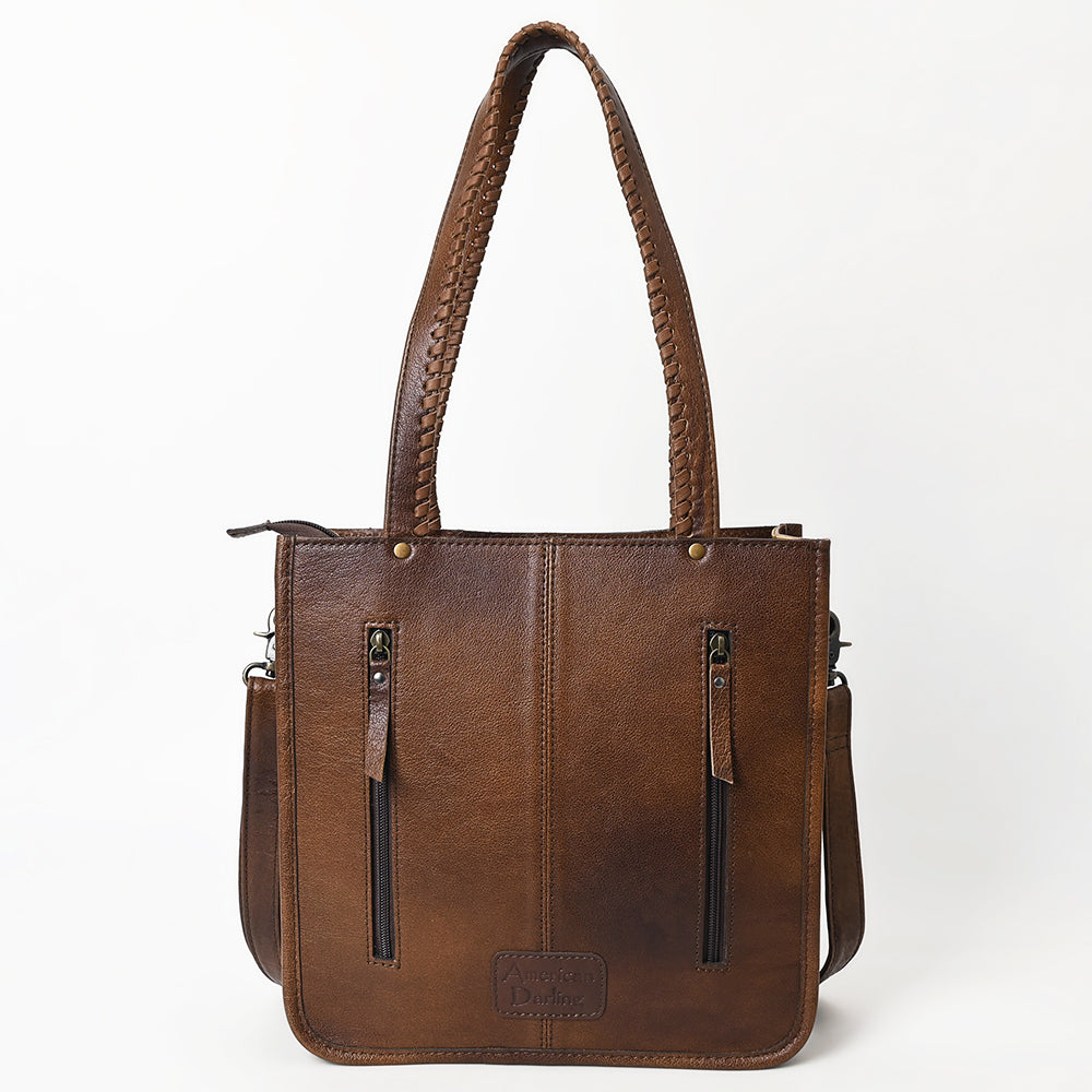 American Darling Cowhide Tote Bag | Tooled Leather Fringe Handbag