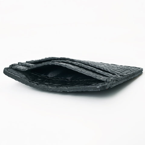 American Darling Crocodile Embossed Leather Card Holder -Slim Western Wallet
