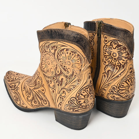 LC-ADFT161 carved genuine leather sandal footwear flip flop