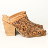 LC-ADFT163 Hand Tooled Genuine Western Leather Mule Sliper Loafer