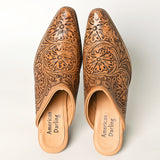 LC-ADFT163 Hand Tooled Genuine Western Leather Mule Sliper Loafer