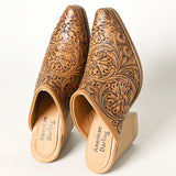 LC-ADFT163 Hand Tooled Genuine Western Leather Mule Sliper Loafer