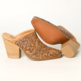 LC-ADFT163 Hand Tooled Genuine Western Leather Mule Sliper Loafer