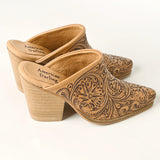 LC-ADFT163 Hand Tooled Genuine Western Leather Mule Sliper Loafer