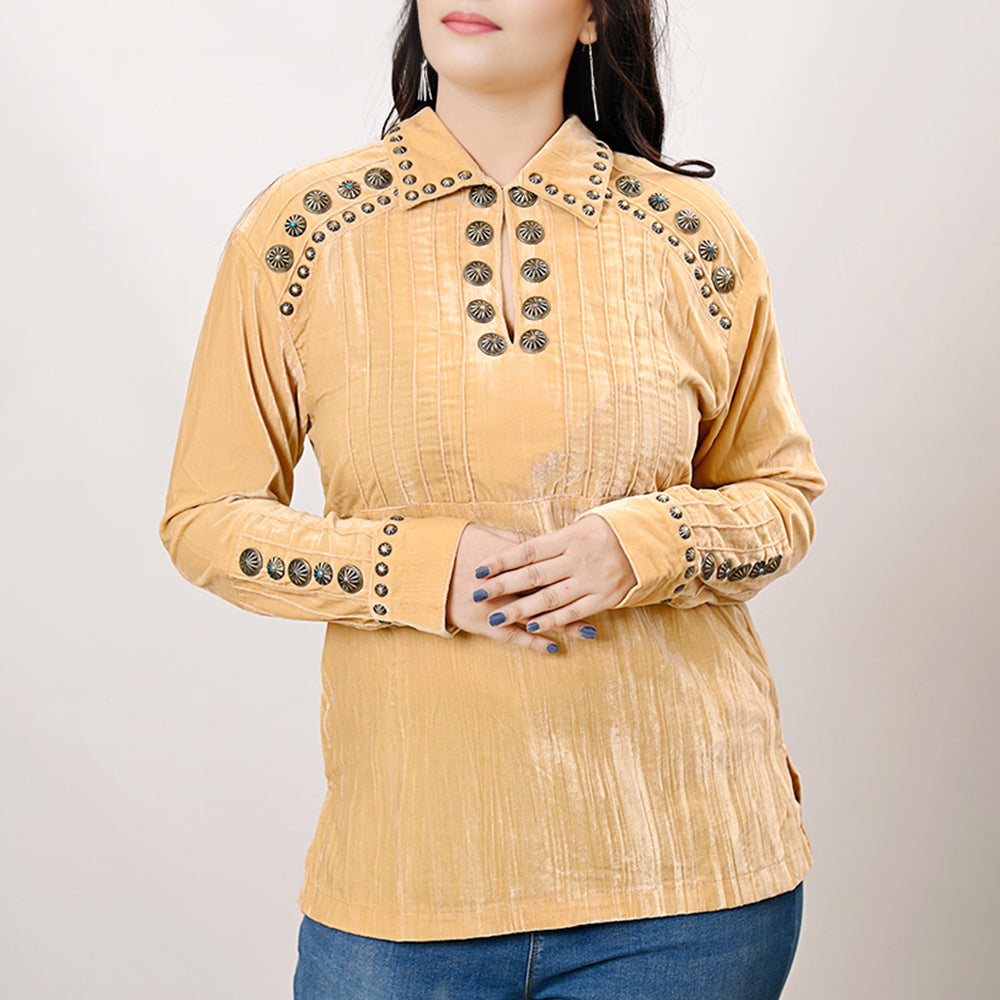 ADSH031 Fabric Women Shirt Dress Tunic Ladies Girl Top