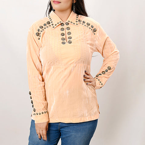 LC-ADSH032 Fabric Women Shirt Dress Tunic Ladies Girl Top