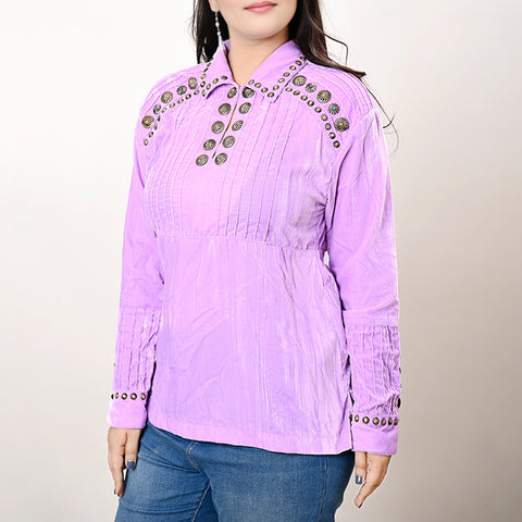 LC-ADSH034 Fabric Women Shirt Dress Tunic Ladies Girl Top