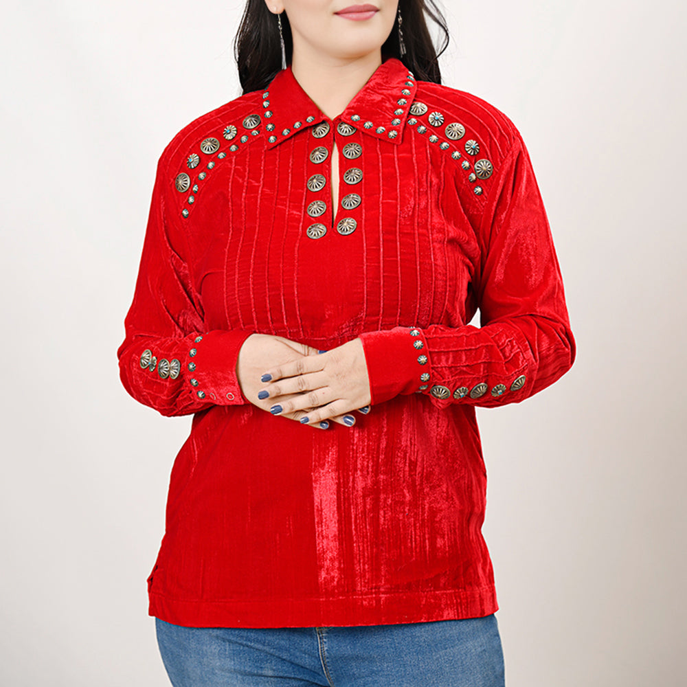 ADSH035 Fabric Women Shirt Dress Tunic Ladies Girl Top