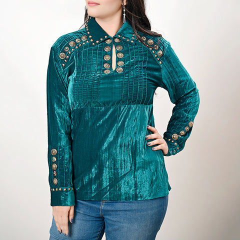 ADSH036 Fabric Women Shirt Dress Tunic Ladies Girl Top