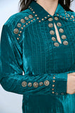 ADSH036 Fabric Women Shirt Dress Tunic Ladies Girl Top