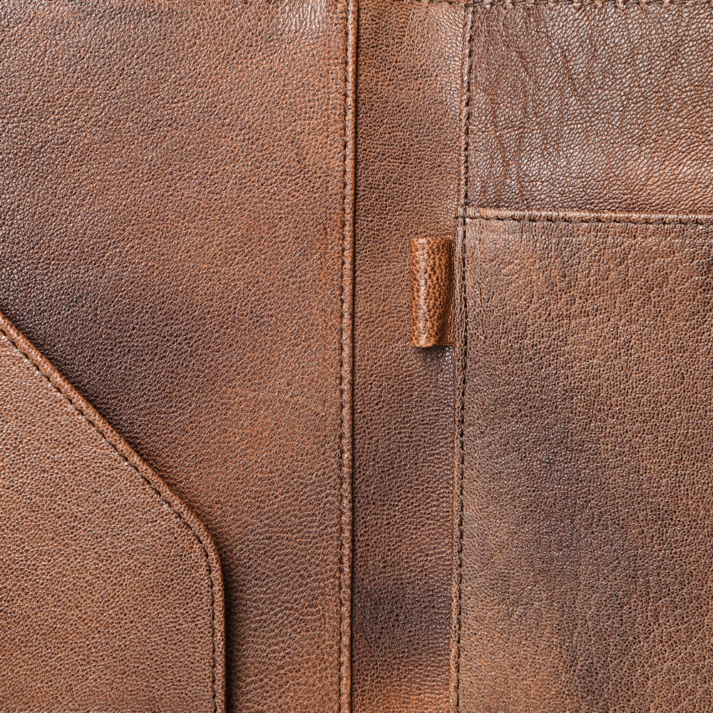 ADBG1184 Hand-Tooled Leather Journal Cover - Floral Tooled Western Notebook Sleeve by American Darling