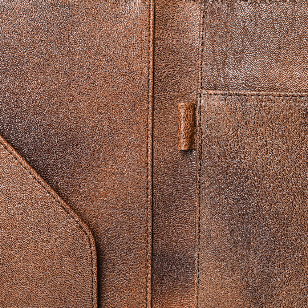 ADBG1185 Western Portfolio Bag Genuine Leather with Floral Hand Tooled Carving Women Bag