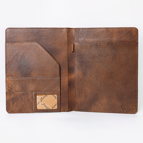 American Darling Floral Tooled Leather Portfolio Bag -Western Tablet Sleeve