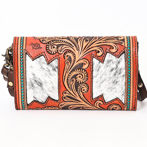 American Darling Hand Tooled Floral Carved Genuine Leather Small Cross body Bag