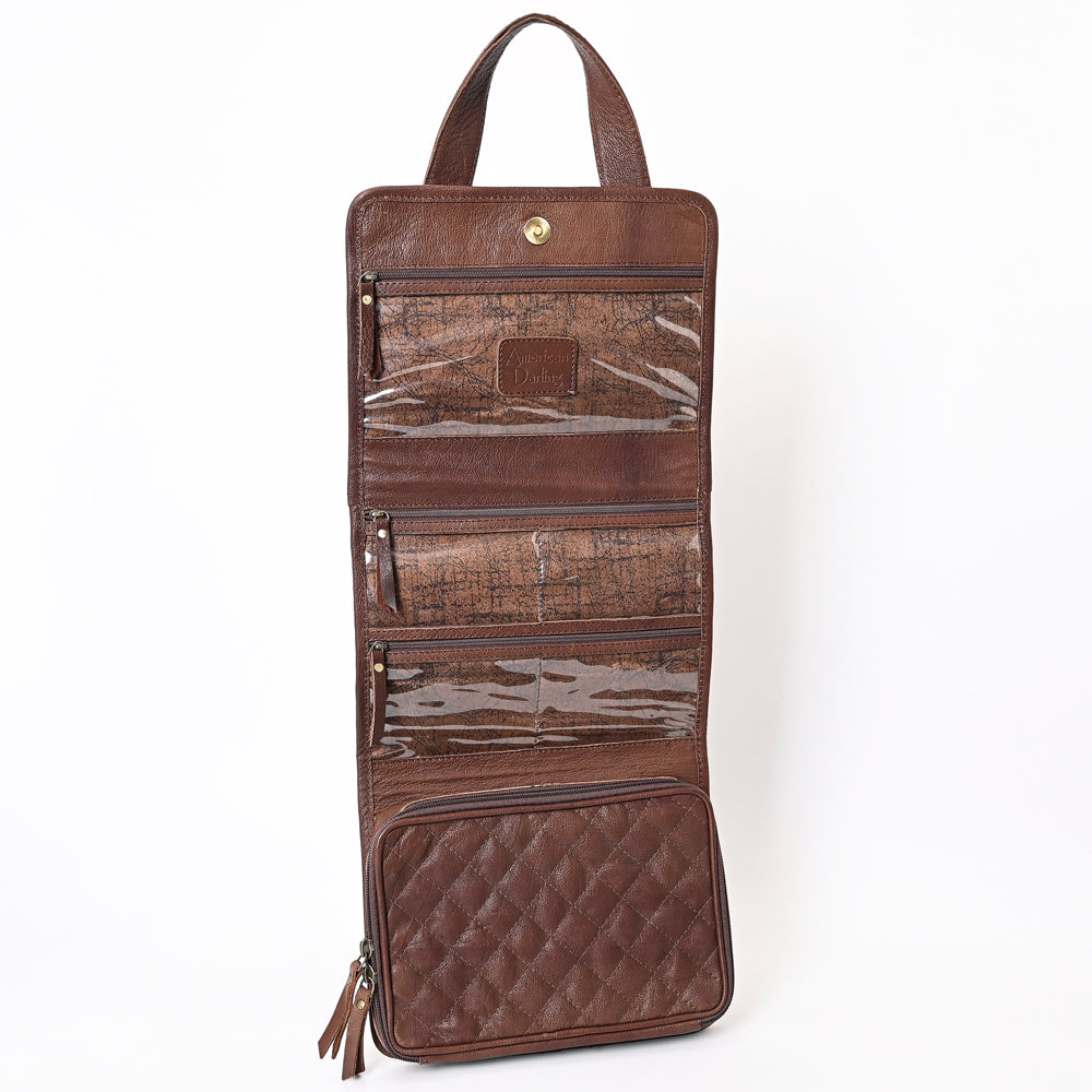 ADBGA395 Hair-On Cowhide Mini Bible Tote with Tooled Leather Cross Patch