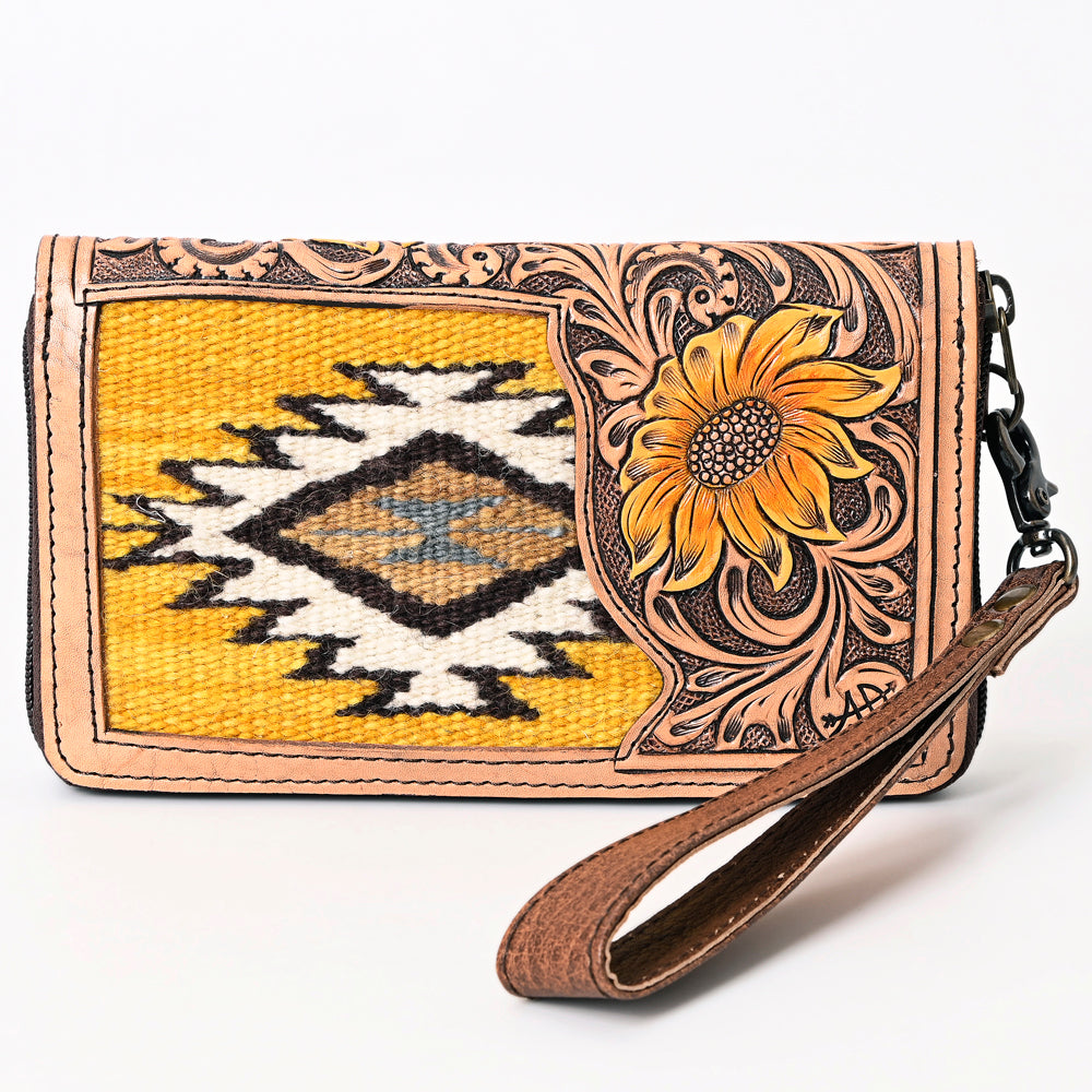 American Darling Western Organizer Bag Hand Tooled Leather Saddle Blanket