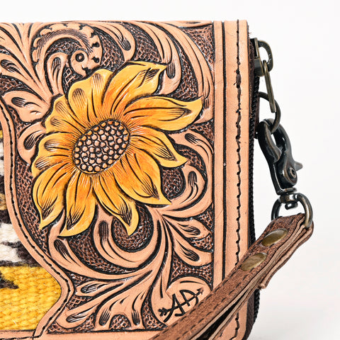 American Darling Western Organizer Bag Hand Tooled Leather Saddle Blanket
