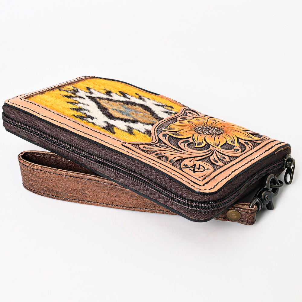 American Darling Western Organizer Bag Hand Tooled Leather Saddle Blanket