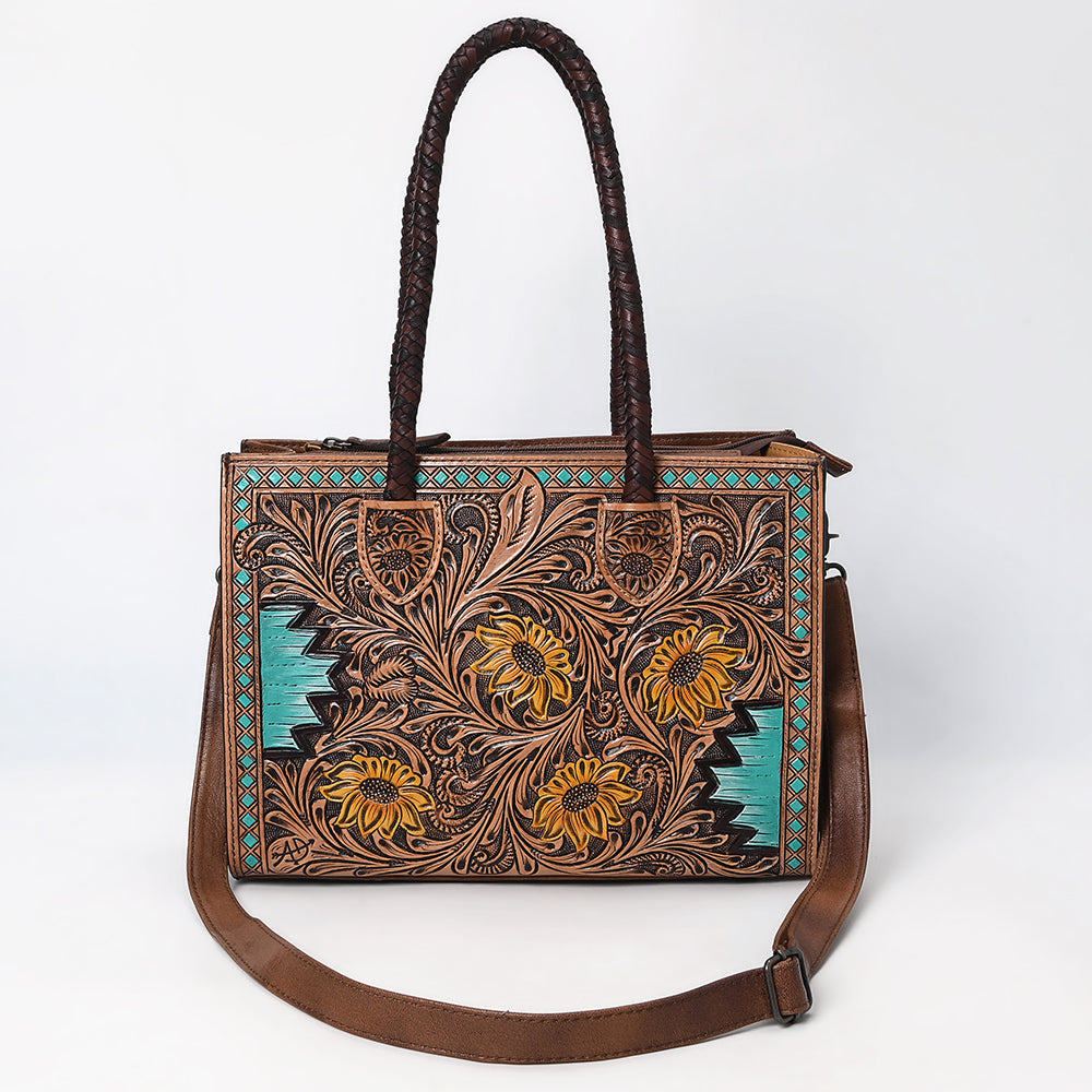 American Darling Floral Tooled Leather Tote | Western Crossbody Bag