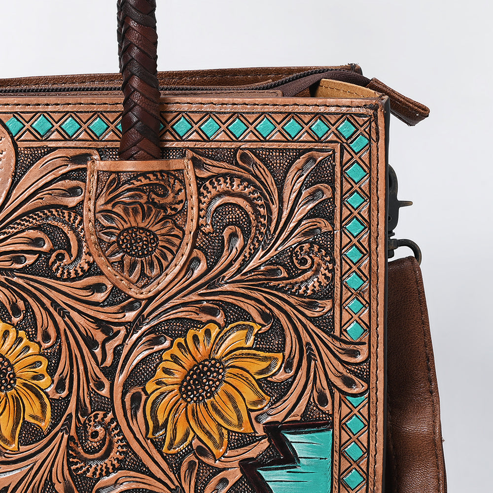 American Darling Floral Tooled Leather Tote | Western Crossbody Bag
