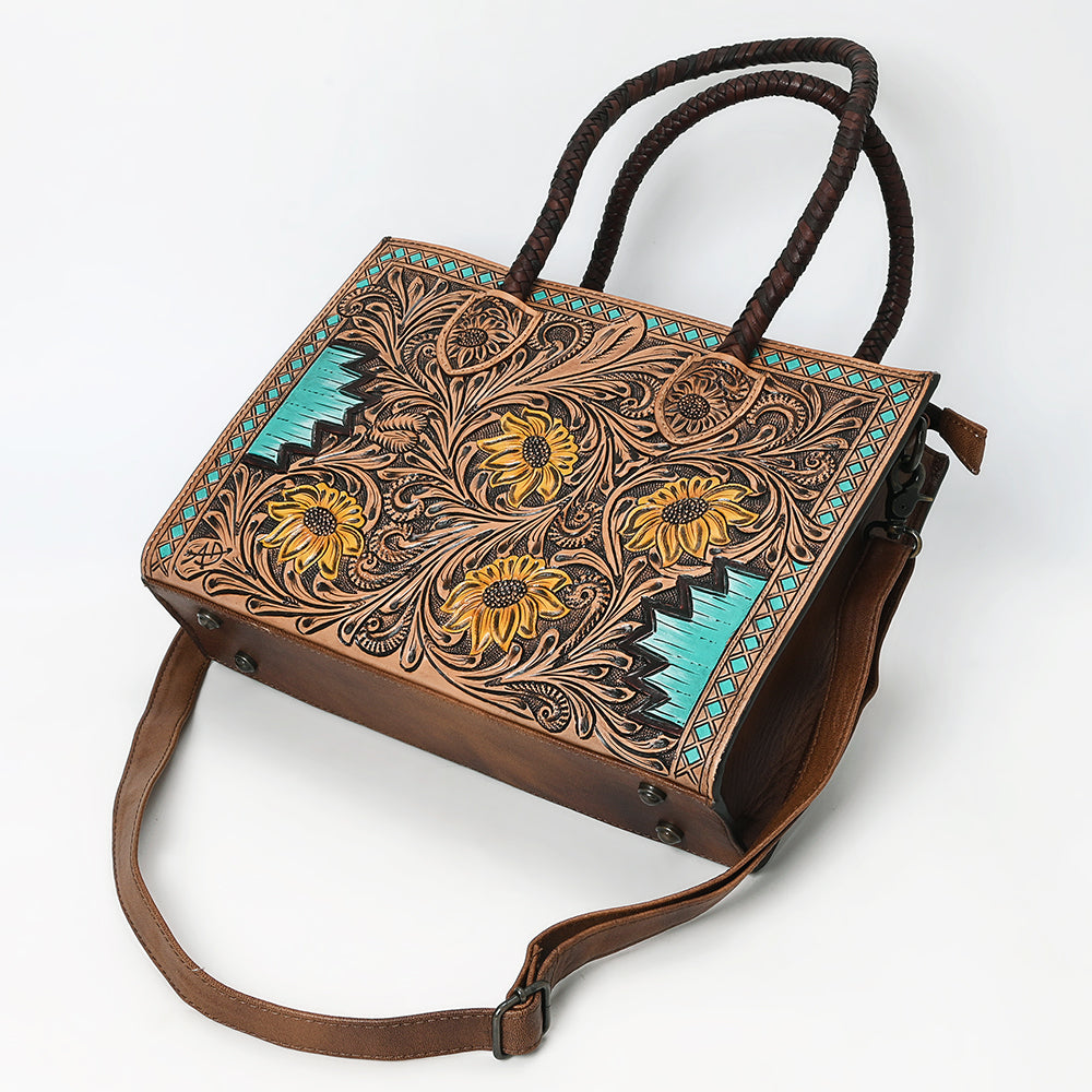 American Darling Floral Tooled Leather Tote | Western Crossbody Bag