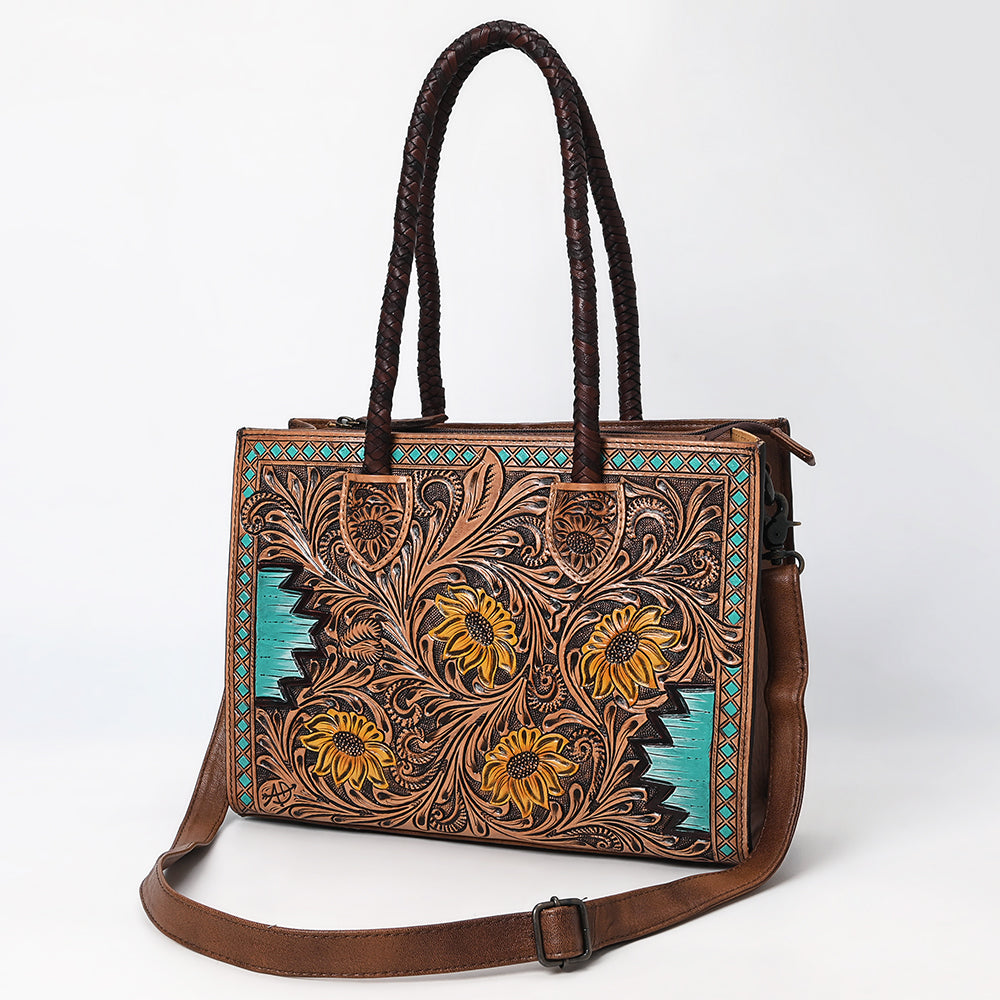 American Darling Floral Tooled Leather Tote | Western Crossbody Bag