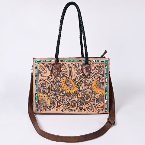 American Darling Floral Tooled Leather Tote -Western Crossbody Bag