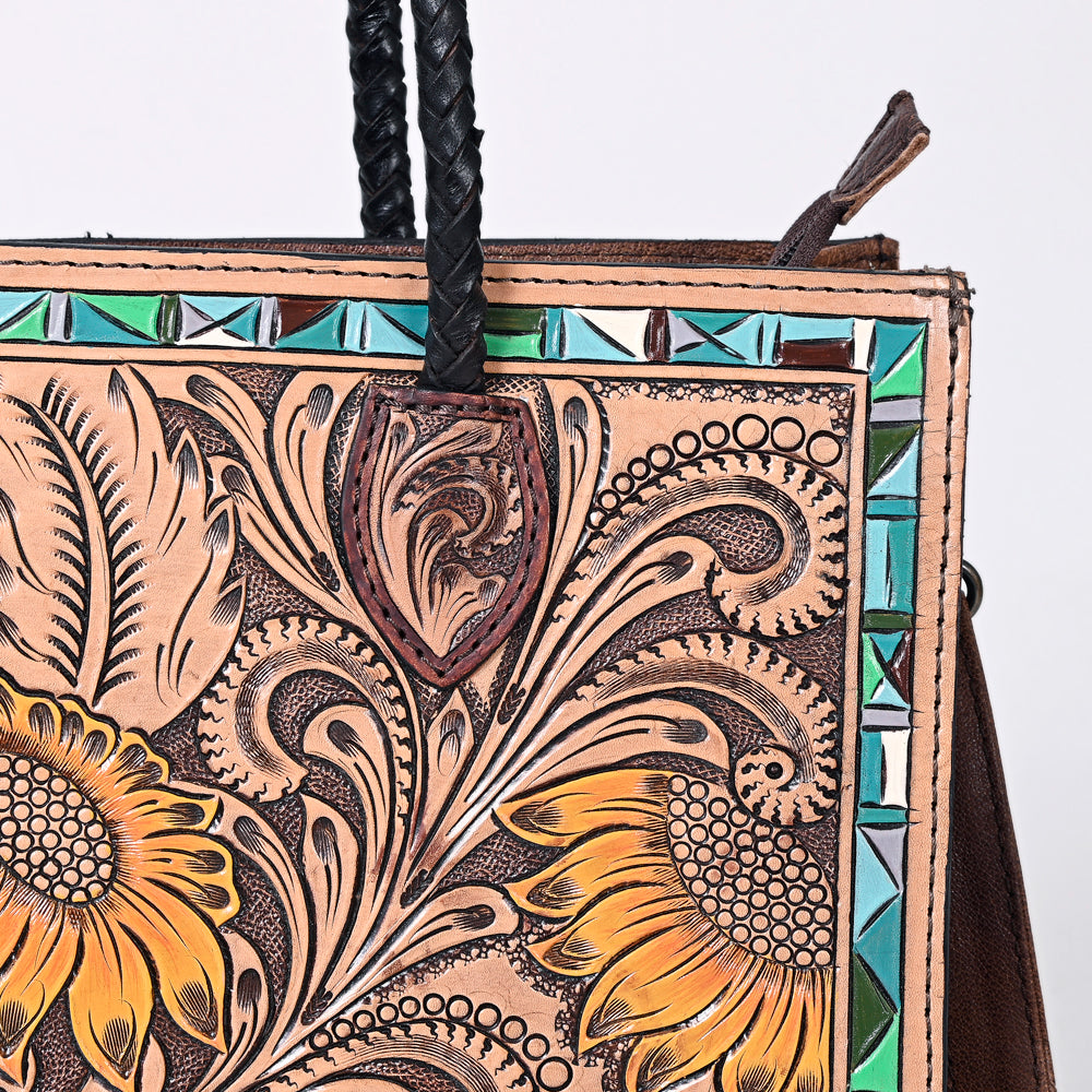 American Darling Floral Tooled Leather Tote | Western Crossbody Bag