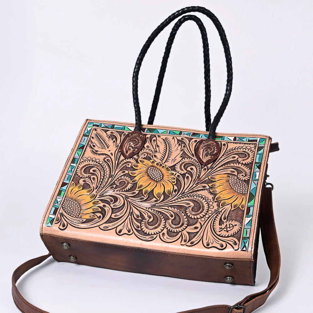 American Darling Floral Tooled Leather Tote | Western Crossbody Bag