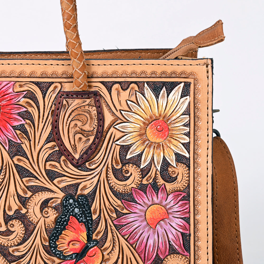 American Darling Floral Tooled Leather Tote | Western Crossbody Bag