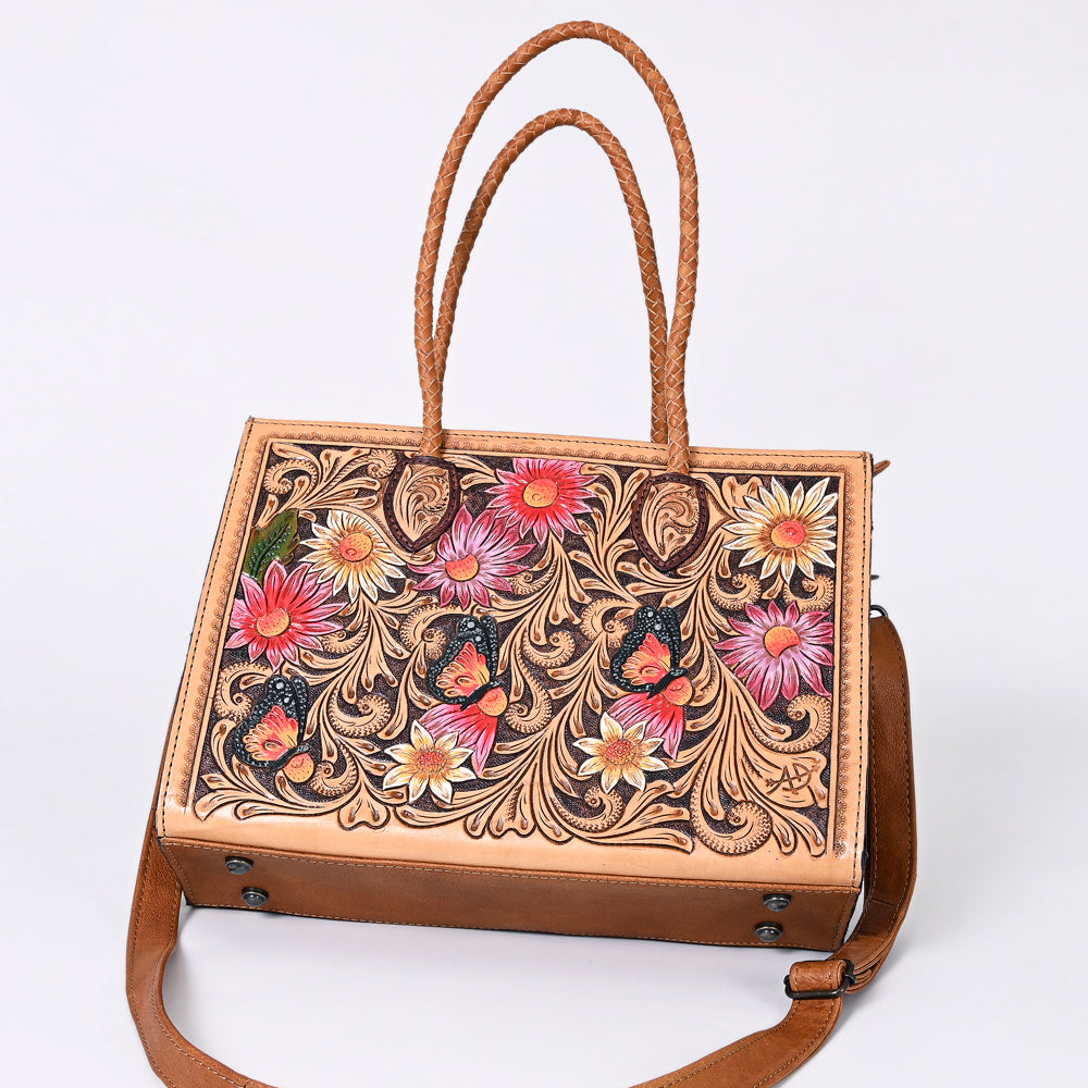 American Darling Floral Tooled Leather Tote | Western Crossbody Bag