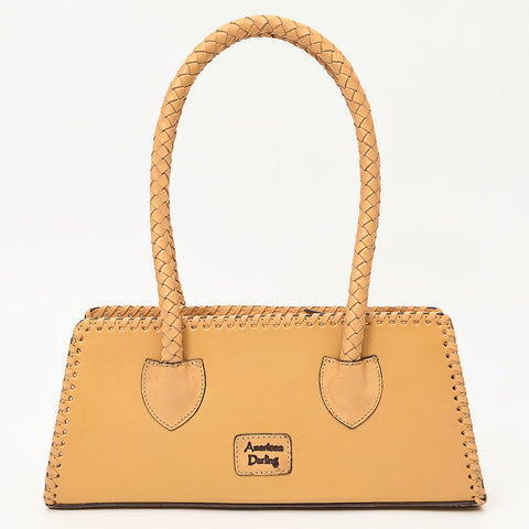 ADBGZ764 Trapezoid Western Satchel - Hand Tooled Leather Clutch Bag