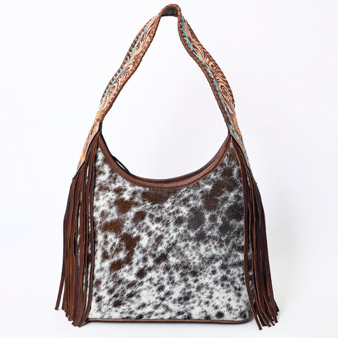 American Darling Western Hobo Bag Hair-On Cowhide & Tooled Leather Shoulder Purse
