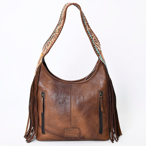 American Darling Western Hobo Bag Hair-On Cowhide & Tooled Leather Shoulder Purse