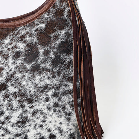 American Darling Western Hobo Bag Hair-On Cowhide & Tooled Leather Shoulder Purse