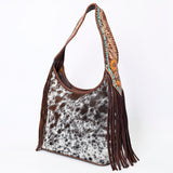 LC-ADBG803 Annie Western Hobo Bag Hair-On Cowhide & Tooled Leather Shoulder Purse