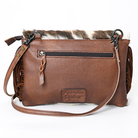 American Darling Hand Tooled Leather Small Cross body Bag with Hair-On Cowhide