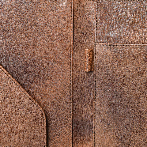 American Darling Crocodile Embossed Hand Tooled Leather Western Portfolio Bag
